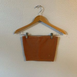 Burnt Orange Strapless Top